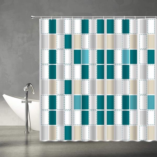 abstract geometric shower curtain 3d teal gray white geometric squares rectangles diamonds creative art print fashion polyester
abstract geometric shower curtain 3d teal gray white geometric squares rectangles diamonds creative art print fashion polyester