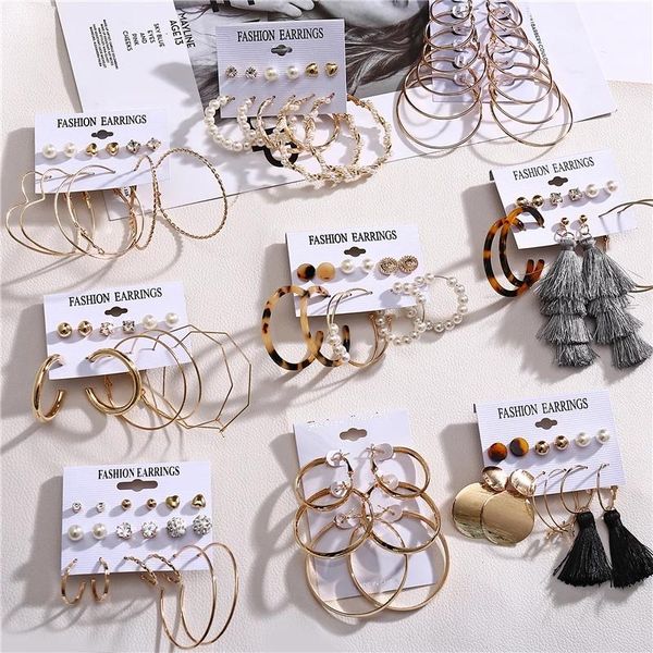 hoop & huggie oversize earrings set gold color round circle women's diy 2021 brincos statement jewelry, Golden;silver
hoop & huggie oversize earrings set gold color round circle women's diy 2021 brincos statement jewelry, Golden;silver