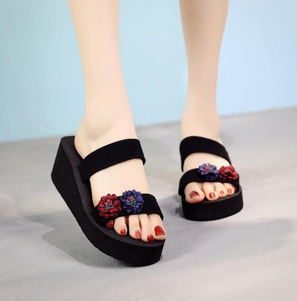 shoes on a wedge womens slippers outdoor shale female beach slides pantofle flower fashion low sabot 2021 soft luxury cotton fab, Black
shoes on a wedge womens slippers outdoor shale female beach slides pantofle flower fashion low sabot 2021 soft luxury cotton fab, Black