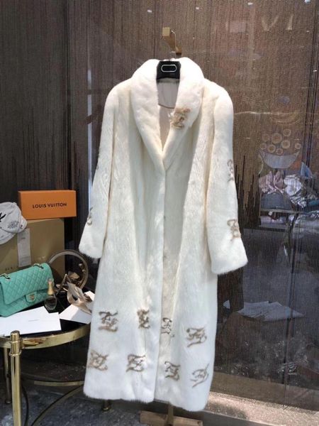 women's fur & faux arlene sain heavy industry catwalk american velvet pearl white long mink coat, Black
women's fur & faux arlene sain heavy industry catwalk american velvet pearl white long mink coat, Black