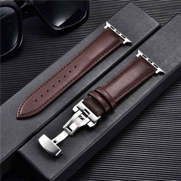 genuine leather watch straps for apple watch 6 se 5 4 3 replace butterfly buckle watchband 38mm 40mm 42mm 44mm for iwatch h1123, Black;brown
genuine leather watch straps for apple watch 6 se 5 4 3 replace butterfly buckle watchband 38mm 40mm 42mm 44mm for iwatch h1123, Black;brown