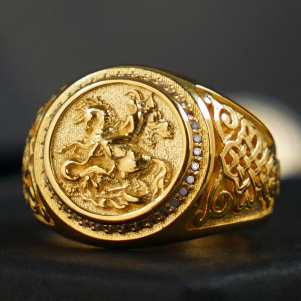 cluster rings saint george slaying the dragon silver for man vintage fashion jewelry, Golden;silver
cluster rings saint george slaying the dragon silver for man vintage fashion jewelry, Golden;silver