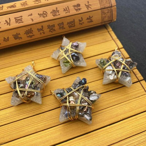 charms natural pearl pendant white crystal multi-color beads five-pointed star metal winding diy creation of exquisite jewelry, Bronze;silver
charms natural pearl pendant white crystal multi-color beads five-pointed star metal winding diy creation of exquisite jewelry, Bronze;silver
