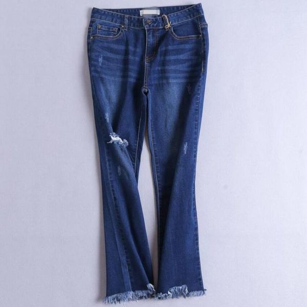 women's jeans 2021 spring summer fashion hole women slim high waist straight, Blue 
women's jeans 2021 spring summer fashion hole women slim high waist straight, Blue