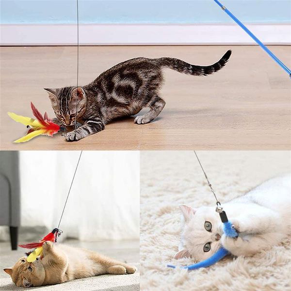 13pcs/set pet funny cat rod feather ball fishing playing magic wand interactive toy accessories replacement headset small animal supplies
13pcs/set pet funny cat rod feather ball fishing playing magic wand interactive toy accessories replacement headset small animal supplies