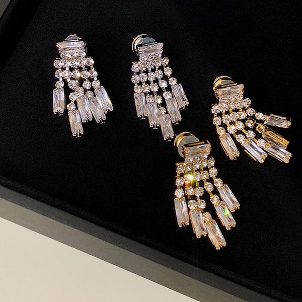 dangle & chandelier delicate tassel earrings for women korean style 2021 design fashion jewelry shinning zircon earings wholesale, Silver
dangle & chandelier delicate tassel earrings for women korean style 2021 design fashion jewelry shinning zircon earings wholesale, Silver