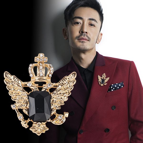 luxury designers chaoren men's brooch crown pin buckle personality domineering double headed eagle badge suit accessories xmas gifts, Gray
luxury designers chaoren men's brooch crown pin buckle personality domineering double headed eagle badge suit accessories xmas gifts, Gray