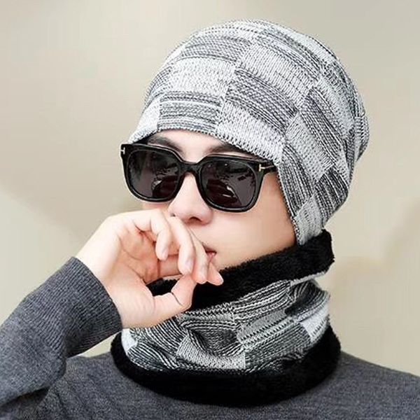 korean version thickened warm knitting autumn winter women's wool hat, neck color matching integrated headgear, Blue;gray
korean version thickened warm knitting autumn winter women's wool hat, neck color matching integrated headgear, Blue;gray