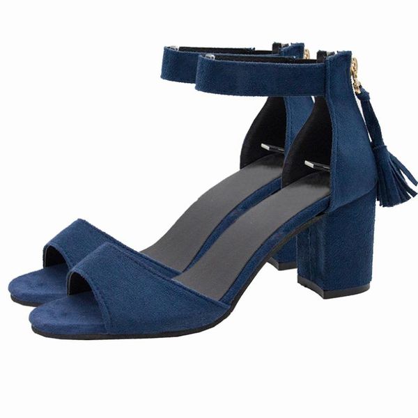 sandals summer women thick heels 5cm and 7cm optional suede trendy ladies' shoes with zipper, Black
sandals summer women thick heels 5cm and 7cm optional suede trendy ladies' shoes with zipper, Black