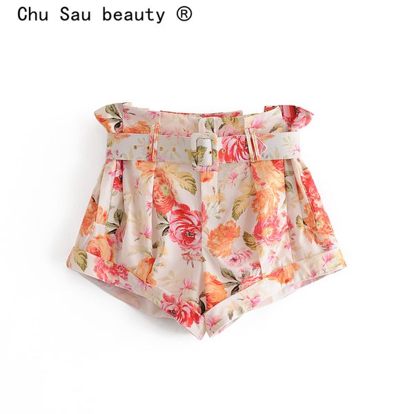 blogger style chic floral print women short pants summer casual fashion pu sashes two pockets shorts de mujer 210508, White;black
blogger style chic floral print women short pants summer casual fashion pu sashes two pockets shorts de mujer 210508, White;black