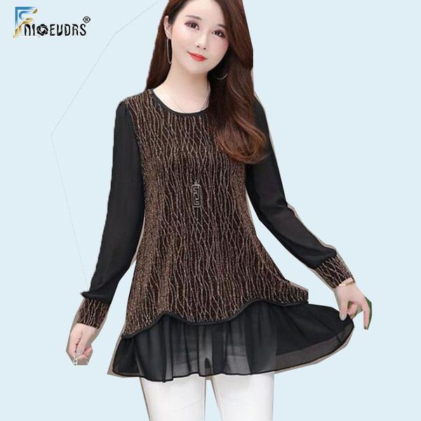 women's blouses & shirts plus size clothes 5xl 4xl 3xl tunic women belly peplum patchwork sheer mesh glitter faux two piece blouse, White
women's blouses & shirts plus size clothes 5xl 4xl 3xl tunic women belly peplum patchwork sheer mesh glitter faux two piece blouse, White
