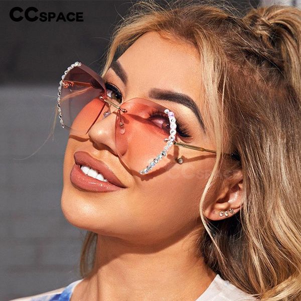 sunglasses 53099 retro rimless diamond women eyeglasses lady luxury sun glasses vintage mirror uv400, White;black
sunglasses 53099 retro rimless diamond women eyeglasses lady luxury sun glasses vintage mirror uv400, White;black