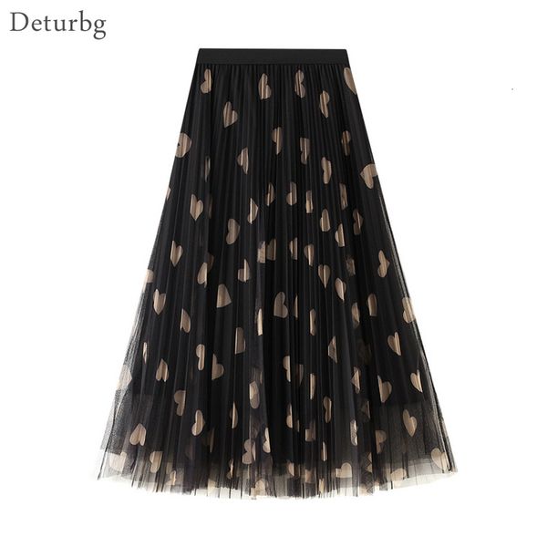 casual dresses women's elegant love shape print midi skirt korean female high waist 3 layer mesh black pleated skirts fall winter, Black;gray
casual dresses women's elegant love shape print midi skirt korean female high waist 3 layer mesh black pleated skirts fall winter, Black;gray