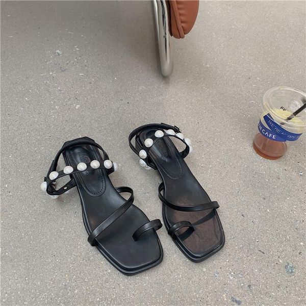 sandals fashion small fragrant womens thick with pearl one word belt mid-heel fairy style high heels, Black
sandals fashion small fragrant womens thick with pearl one word belt mid-heel fairy style high heels, Black