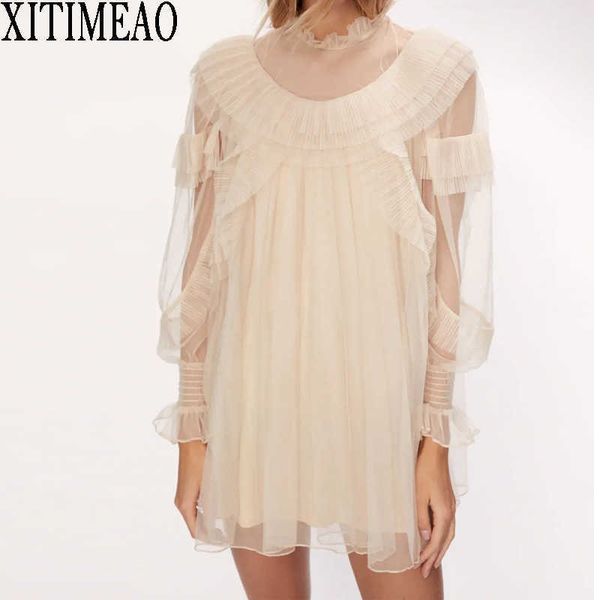 za elegant petal collar loose dress women long sleeve lace voile mesh dresses two piece mini skirt with sling 210602, Black;gray
za elegant petal collar loose dress women long sleeve lace voile mesh dresses two piece mini skirt with sling 210602, Black;gray