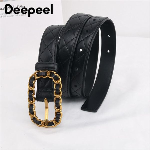 belts deepeel 2.3*103cm women fashion leather with metal pin buckle for dress pants female luxury decorative designer waistband, Black;brown
belts deepeel 2.3*103cm women fashion leather with metal pin buckle for dress pants female luxury decorative designer waistband, Black;brown