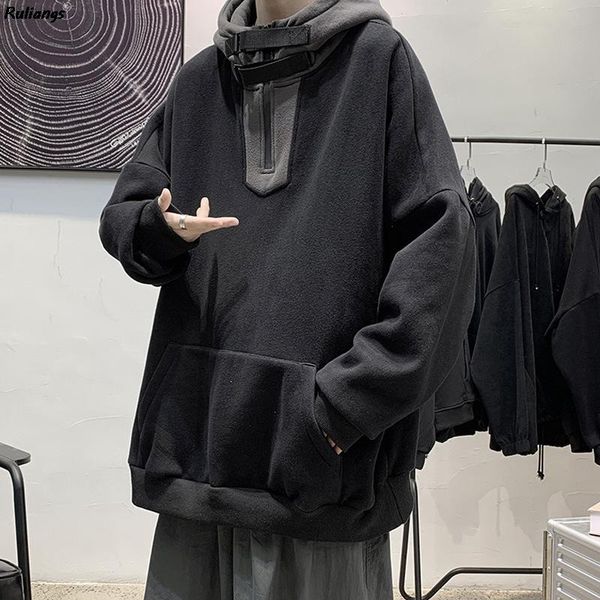 hooded sweater men's high collar japanese jacket tide ins loose trend wild street hiphop handsome hong kong style hoodies & sweatshirts, Black
hooded sweater men's high collar japanese jacket tide ins loose trend wild street hiphop handsome hong kong style hoodies & sweatshirts, Black