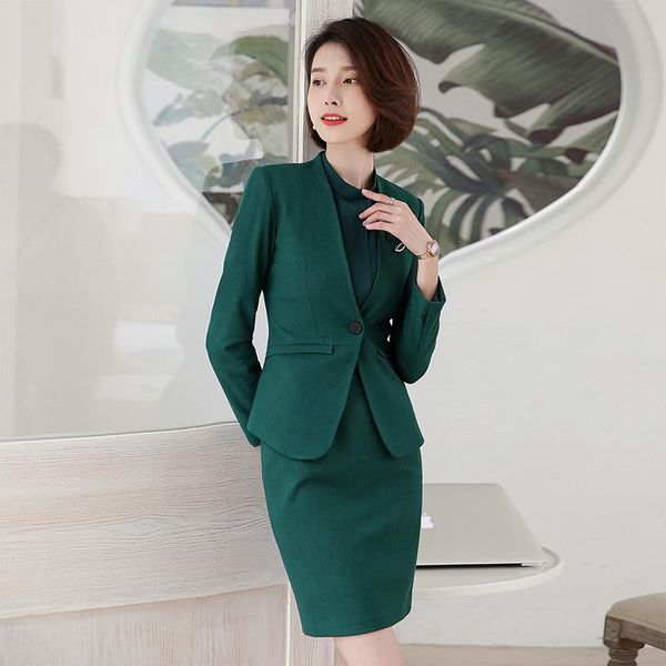 women's suits & blazers women clothes professional wear suit fashion temperament skirt autumn teacher work beauty salon tooling, White;black
women's suits & blazers women clothes professional wear suit fashion temperament skirt autumn teacher work beauty salon tooling, White;black