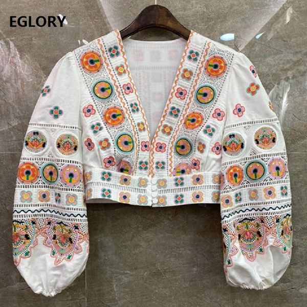 blouses crop summer fashion style women v-neck hollow out embroidery long sleeve casual short ladies linen blouse, White
blouses crop summer fashion style women v-neck hollow out embroidery long sleeve casual short ladies linen blouse, White