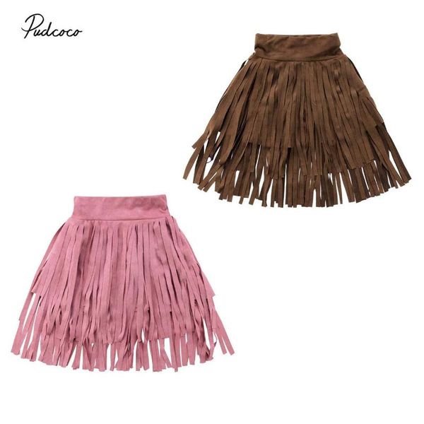 skirts 2-7years toddler kids girl tassel princess party fashion velvet skirt