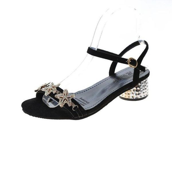 summer women's sandals fashion all-match vamp metal stars decoration sweet simple open-toed, Black
summer women's sandals fashion all-match vamp metal stars decoration sweet simple open-toed, Black