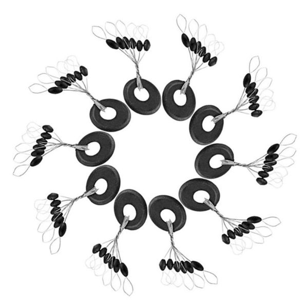 fishing accessories 100pcs bobber float 6 in 1 black rubber oval ser space bean connector line tackle tool
fishing accessories 100pcs bobber float 6 in 1 black rubber oval ser space bean connector line tackle tool