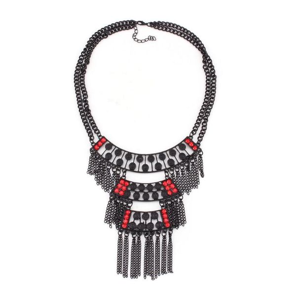 pendant necklaces fashionable design black tassel chain necklace bib chunky statement blue crystal for girls jewelry, Silver
pendant necklaces fashionable design black tassel chain necklace bib chunky statement blue crystal for girls jewelry, Silver