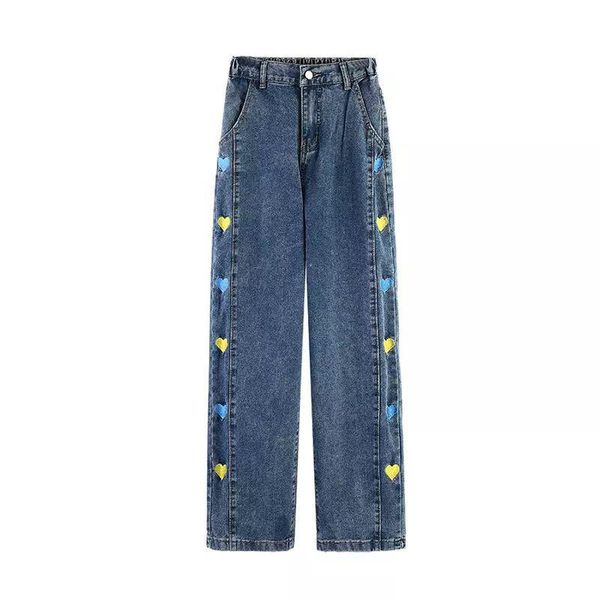 women's jeans fashion female loose boyfriend for women high waist heart embroidery straight denim pants casual baggy cowboy trousers a1, Blue
women's jeans fashion female loose boyfriend for women high waist heart embroidery straight denim pants casual baggy cowboy trousers a1, Blue