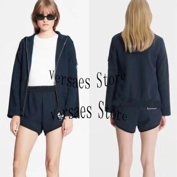 women's tracksuits 2021 embroidered fabric printing versatile hooded long sleeve zipper coat + high waist elastic shorts suit, Gray
women's tracksuits 2021 embroidered fabric printing versatile hooded long sleeve zipper coat + high waist elastic shorts suit, Gray