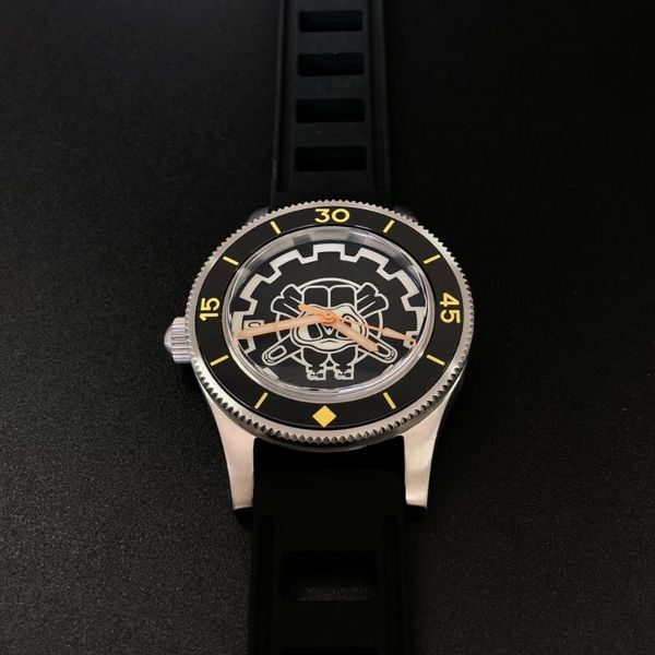 sd1952-pro fathoms diving watch 300m nh35 automatic mechanical watches mens synthetic sapphire crystal dive wristwatches, Slivery;brown
sd1952-pro fathoms diving watch 300m nh35 automatic mechanical watches mens synthetic sapphire crystal dive wristwatches, Slivery;brown