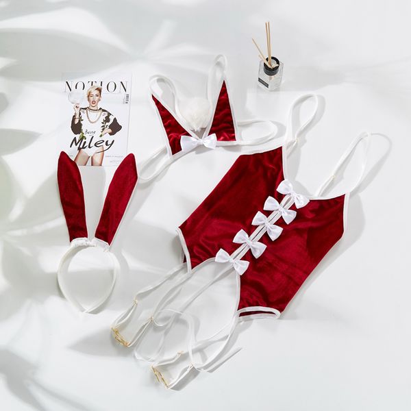 japanese cos cute bunny girl kawaii lingerie garter set open crotch panty rabbit uniform temptation cosplay costumes, Red;black
japanese cos cute bunny girl kawaii lingerie garter set open crotch panty rabbit uniform temptation cosplay costumes, Red;black