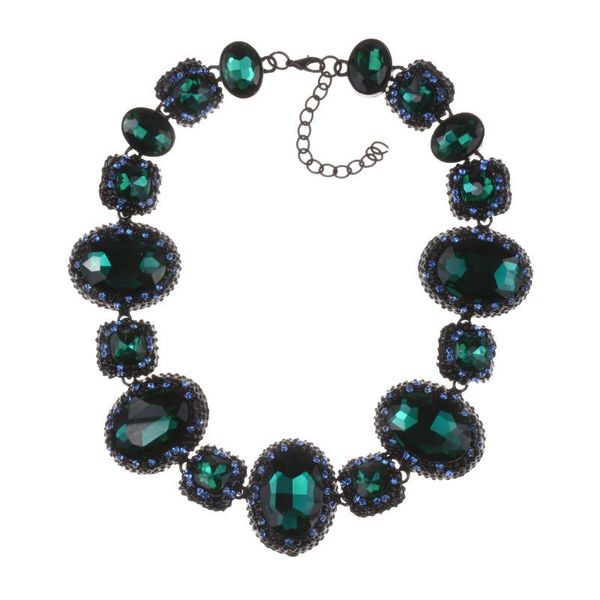 united states geometric statement shiny glass necklace layered vintage black metal chokers necklaces, Golden;silver
united states geometric statement shiny glass necklace layered vintage black metal chokers necklaces, Golden;silver