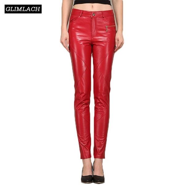 women's pants & capris office lady real leather slim pencil women quality lambskin genuine full length plus size skinny trousers female, Black;white
women's pants & capris office lady real leather slim pencil women quality lambskin genuine full length plus size skinny trousers female, Black;white