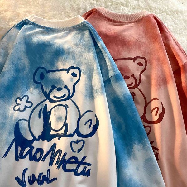 women hoodie harajuku funny bear cartoon vintage tie dye sweatshirts long sleeve 2021 autumn new fashion plus size teens clothes, Black
women hoodie harajuku funny bear cartoon vintage tie dye sweatshirts long sleeve 2021 autumn new fashion plus size teens clothes, Black