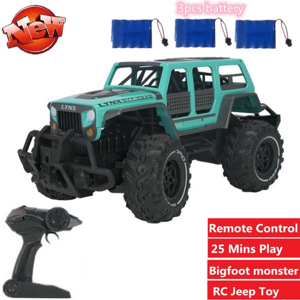 electric off road remote control rc car model bigfoot 45 degree climb shock absorber high speed rc drift car with 3pcs battery
electric off road remote control rc car model bigfoot 45 degree climb shock absorber high speed rc drift car with 3pcs battery