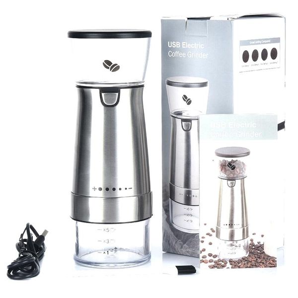 electric coffee grinders grinder stainless steel adjustable bean mill machine kitchen tools with brush
electric coffee grinders grinder stainless steel adjustable bean mill machine kitchen tools with brush