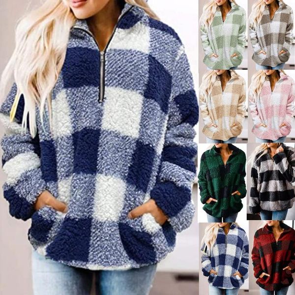 women's hoodies & sweatshirts oversized long sleeve fashion plaid print plush pocket zipper easy hoodie hooded 2021 girls, Black
women's hoodies & sweatshirts oversized long sleeve fashion plaid print plush pocket zipper easy hoodie hooded 2021 girls, Black