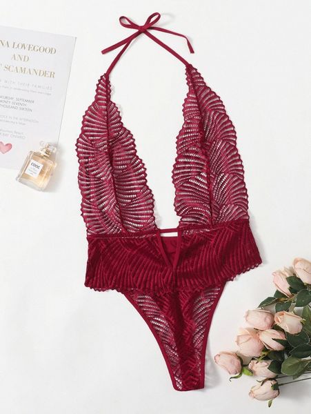 plus hollow-out plunging teddy bodysuit u0ce#, Black;white
plus hollow-out plunging teddy bodysuit u0ce#, Black;white