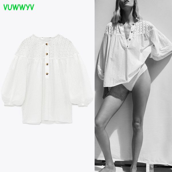 vuwwyv chic white cutwork embroidery lace women blouses summer casual smock design woman long sleeve buttons 210430
vuwwyv chic white cutwork embroidery lace women blouses summer casual smock design woman long sleeve buttons 210430