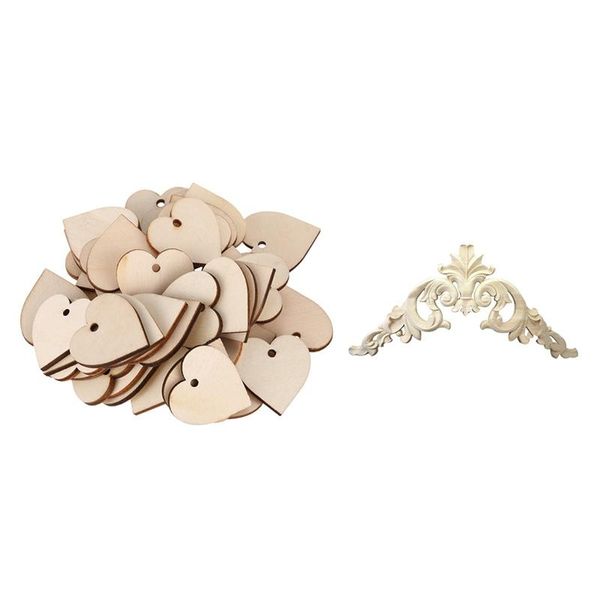 1pc 15 x 15cm rubber wood carved corner onlay applique exquisite unpainted & 50x hearts wooden blank craft embellishment decorative objects
1pc 15 x 15cm rubber wood carved corner onlay applique exquisite unpainted & 50x hearts wooden blank craft embellishment decorative objects