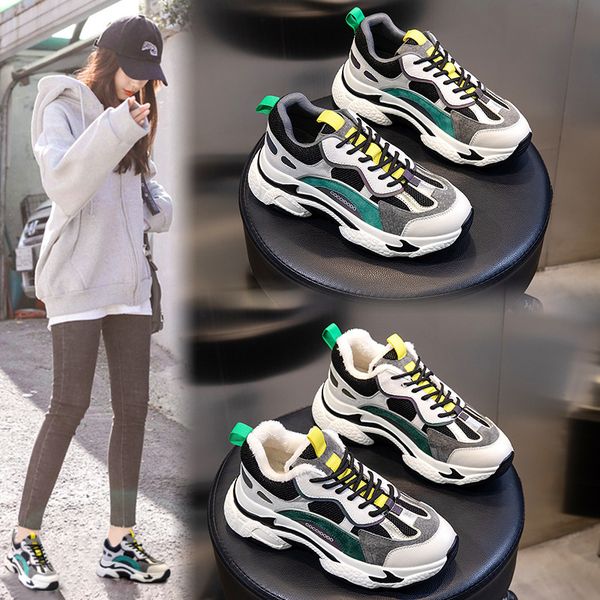 leather daddy shoes women's winter plush white shoes korean version versatile leisure thick soled sports trend, Black;white
leather daddy shoes women's winter plush white shoes korean version versatile leisure thick soled sports trend, Black;white