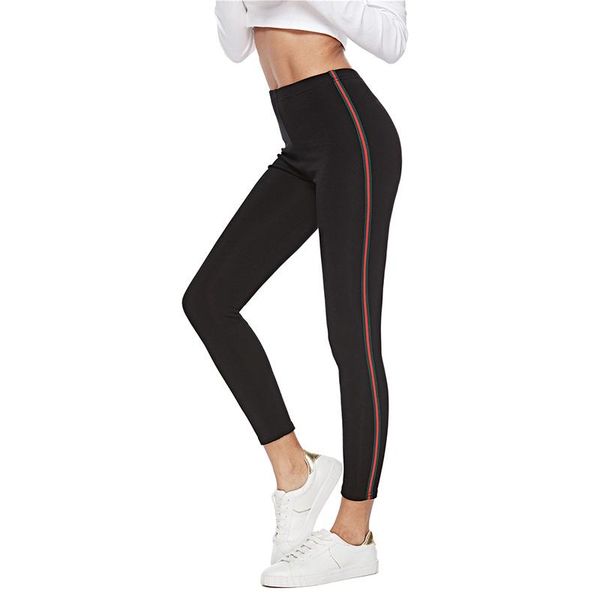 women's leggings trend womens leggins patchwork red green ribbon side stripes legging skinny elastic trousers female workout fitness, Black
women's leggings trend womens leggins patchwork red green ribbon side stripes legging skinny elastic trousers female workout fitness, Black
