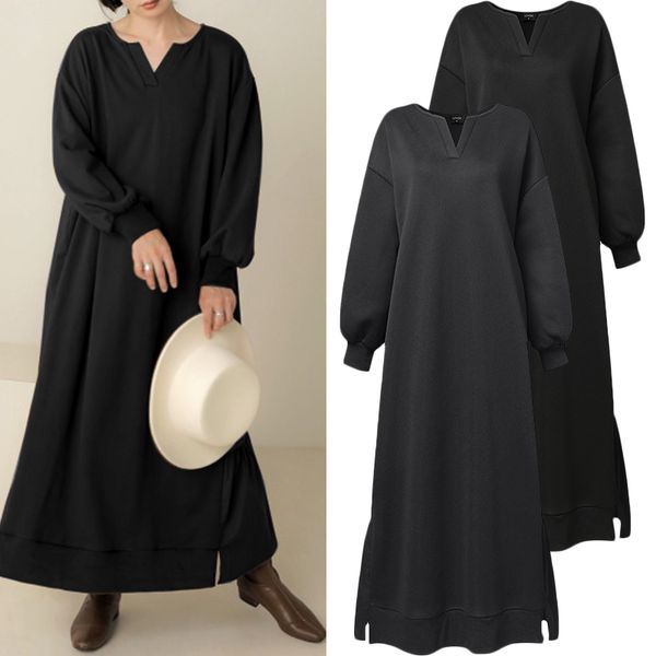 dresses solid women holiday bohemian sundress spring autumn dress vonda 2021 vintage long robe ruffled hem vestido plus size, Black;gray
dresses solid women holiday bohemian sundress spring autumn dress vonda 2021 vintage long robe ruffled hem vestido plus size, Black;gray