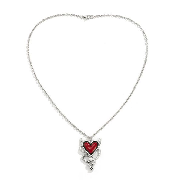 yamog red heart shape devil pendant necklaces halloween glass alloy thin clavicle chain european women single punk hollow neck jewelry acces, Silver
yamog red heart shape devil pendant necklaces halloween glass alloy thin clavicle chain european women single punk hollow neck jewelry acces, Silver