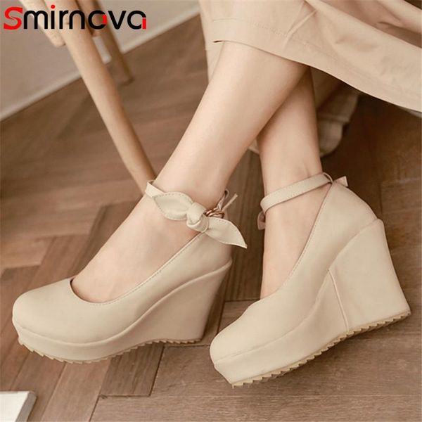 dress shoes smirnova 2021 arrive wedges platform ladies pu round toe bowknot party casual spring summer women pumps, Black
dress shoes smirnova 2021 arrive wedges platform ladies pu round toe bowknot party casual spring summer women pumps, Black