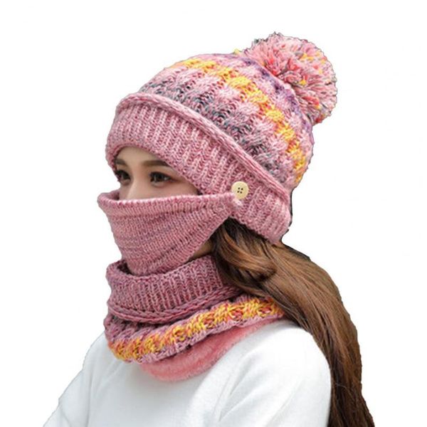 hats, scarves & gloves sets 3pcs/set plush ball striped beanie hat scarf face cover set buttons thickened knitted cap facial fashion accesso, Blue;gray
hats, scarves & gloves sets 3pcs/set plush ball striped beanie hat scarf face cover set buttons thickened knitted cap facial fashion accesso, Blue;gray
