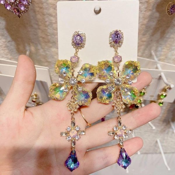 dangle & chandelier 2021 fashion sweet earrings four petal colorful laser crystal long ear pendant exaggerated for women, Silver
dangle & chandelier 2021 fashion sweet earrings four petal colorful laser crystal long ear pendant exaggerated for women, Silver