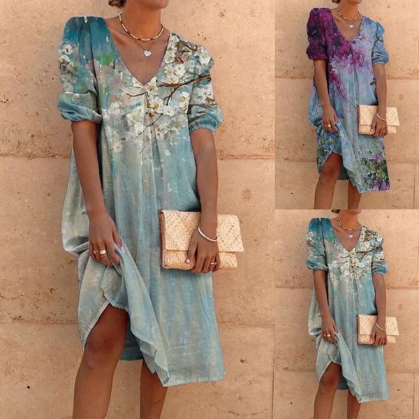women's swimwear 2021 summer boho print sundress beach holiday dress fashion bubble sleeve cotton linen v-neck, White;black
women's swimwear 2021 summer boho print sundress beach holiday dress fashion bubble sleeve cotton linen v-neck, White;black