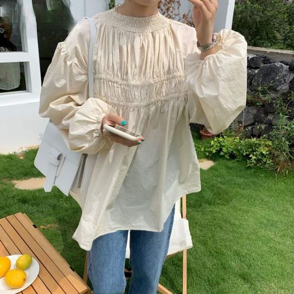 women's blouses & shirts long sleeve 2021 female casual solid color blouse blusas femininas, White
women's blouses & shirts long sleeve 2021 female casual solid color blouse blusas femininas, White