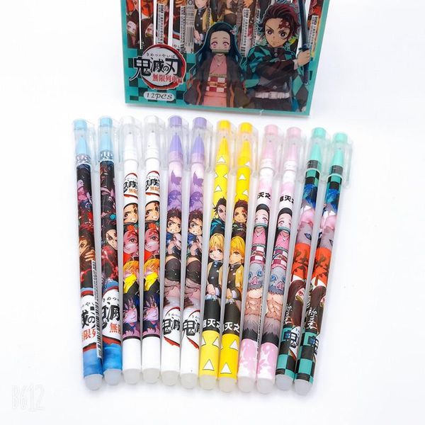 gel pens 12pcs anime demon slayer kimetsu no yaiba erasable cute black blue ink neutral pen kawaii kids stationery gift
gel pens 12pcs anime demon slayer kimetsu no yaiba erasable cute black blue ink neutral pen kawaii kids stationery gift